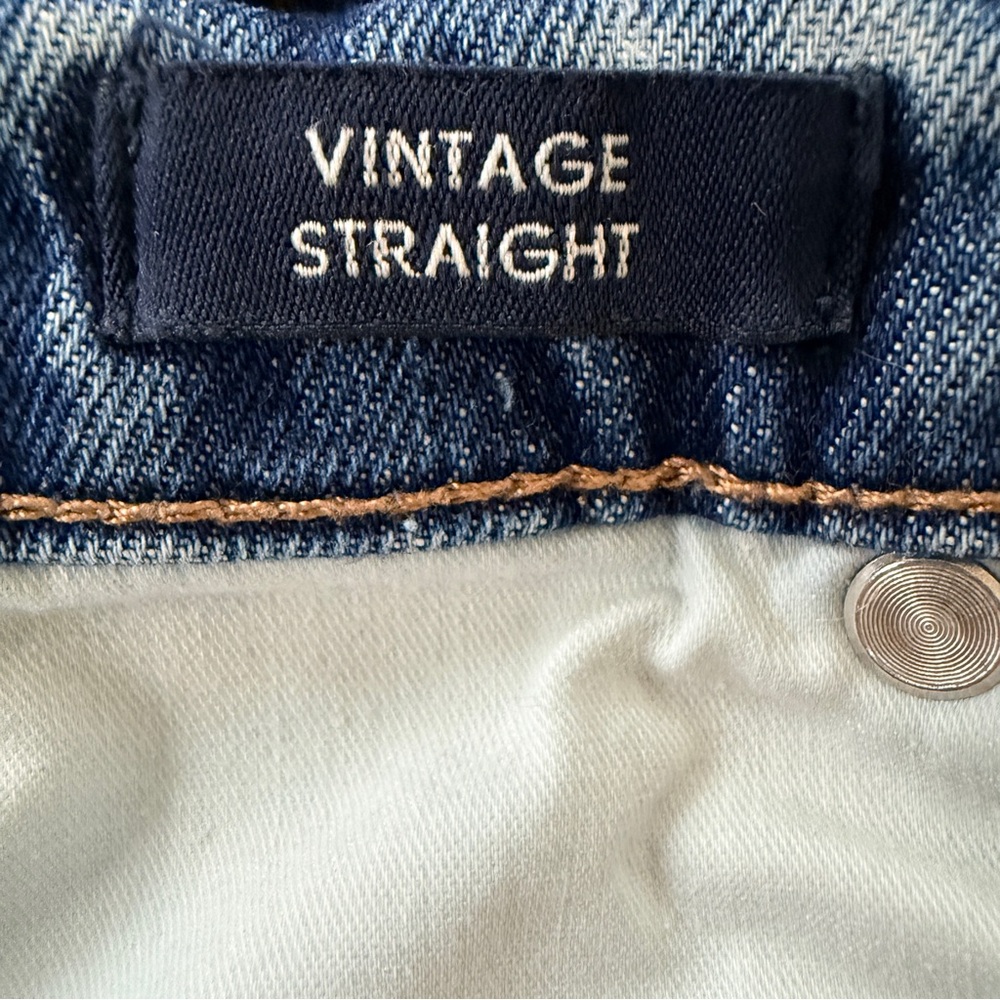 J.Crew Vantage Two-Tone Side-Panel Straight Jeans J7283 Size 25 - Picture 8 of 9